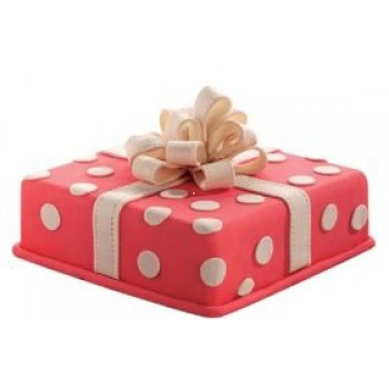 Pink Polka Fondant Cake 3kg
